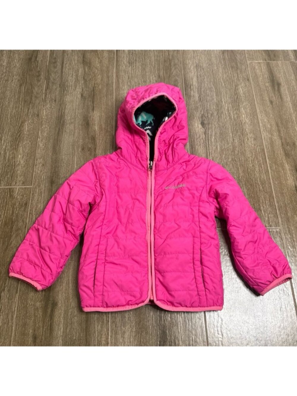Columbia Double Trouble Reversible Jacket Toddler 4T Fleece Puffer